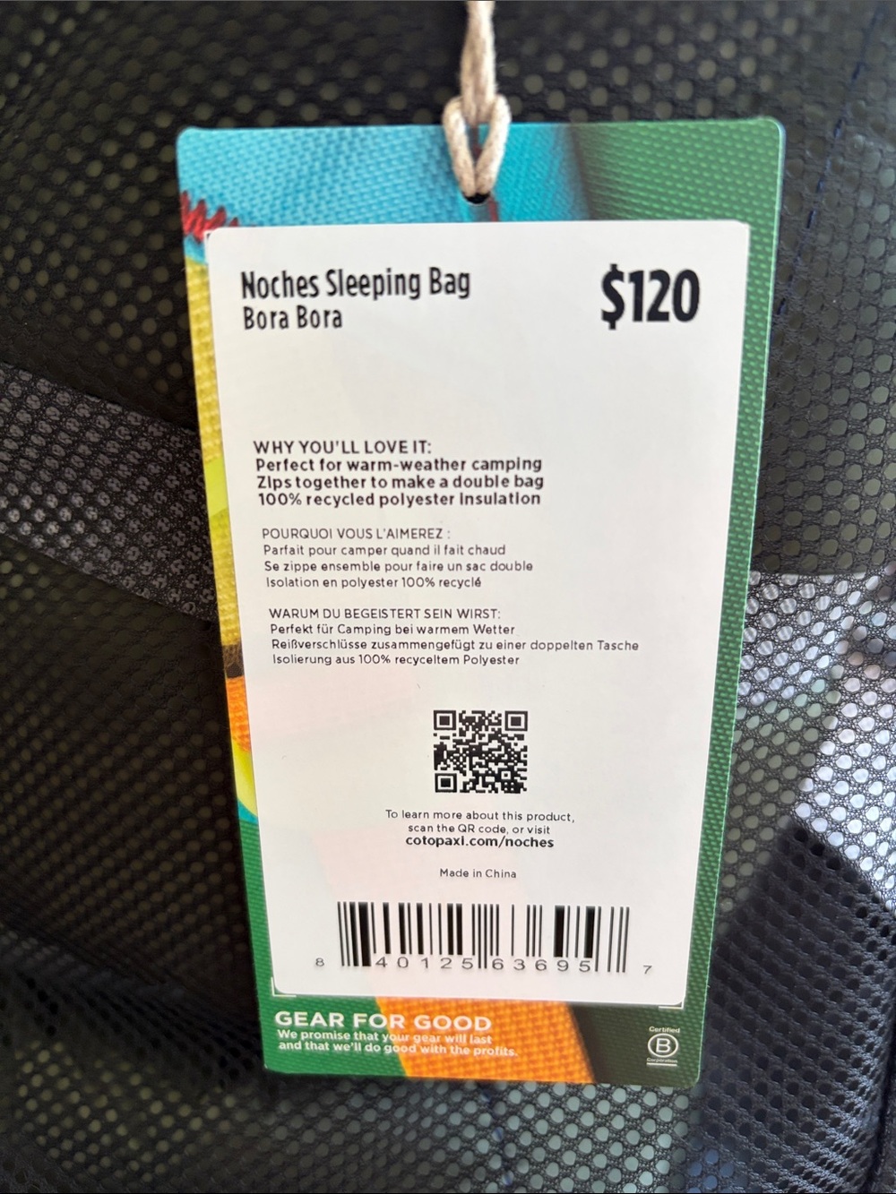 Cotopaxi Sleeping Bag - Picture 2 of 9